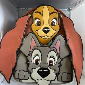 NWT Disney Lady and the Tramp Loungefly Mini Backpack with Wallet